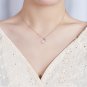 Sweet Mother of Shell CZ Ginkgo Leaf 925 Sterling Silver Necklace Silver