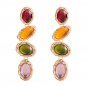 Temperament Alloy Colorful Stone Acrylic Earrings color