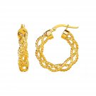 Textured Braided Hoop Earrings in 14k Yellow Gold Yellow Gold