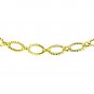 Textured Oval Link Bracelet in 14k Yellow Gold