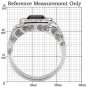 TK02210 - High polished (no plating) Stainless Steel Ring with Top Grade Crystal in Montana