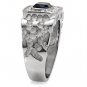 TK02210 - High polished (no plating) Stainless Steel Ring with Top Grade Crystal in Montana