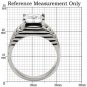 TK028 - High polished (no plating) Stainless Steel Ring with AAA Grade CZ in Clear