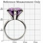 TK045 - High polished (no plating) Stainless Steel Ring with AAA Grade CZ in Amethyst