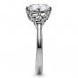 TK062 - High polished (no plating) Stainless Steel Ring with AAA Grade CZ in Clear