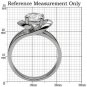 TK066 - High polished (no plating) Stainless Steel Ring with AAA Grade CZ in Clear