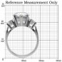 TK076 - High polished (no plating) Stainless Steel Ring with AAA Grade CZ in Clear