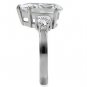 TK076 - High polished (no plating) Stainless Steel Ring with AAA Grade CZ in Clear