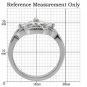 TK078 - High polished (no plating) Stainless Steel Ring with AAA Grade CZ in Clear