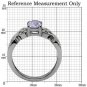 TK079 - High polished (no plating) Stainless Steel Ring with AAA Grade CZ in Light Amethyst