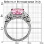 TK088 - High polished (no plating) Stainless Steel Ring with AAA Grade CZ in Rose
