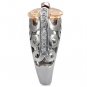 TK092 - High polished (no plating) Stainless Steel Ring with AAA Grade CZ in Champagne