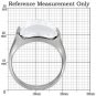 TK100 - High polished (no plating) Stainless Steel Ring with AAA Grade CZ in Clear