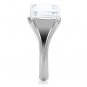 TK100 - High polished (no plating) Stainless Steel Ring with AAA Grade CZ in Clear