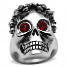 TK1117 - High polished (no plating) Stainless Steel Ring with Top Grade Crystal in Siam
