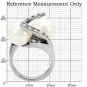 TK113 - High polished (no plating) Stainless Steel Ring with Synthetic Pearl in White