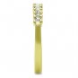 TK1390 - IP Gold(Ion Plating) Stainless Steel Ring with Top Grade Crystal in Clear