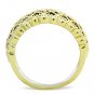 TK1393 - IP Gold(Ion Plating) Stainless Steel Ring with Top Grade Crystal in Clear