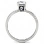 TK202 - High polished (no plating) Stainless Steel Ring with AAA Grade CZ in Clear