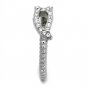 TK2122 - High polished (no plating) Stainless Steel Ring with Top Grade Crystal in Clear