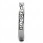 TK2163 - High polished (no plating) Stainless Steel Ring with Top Grade Crystal in Clear