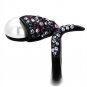TK2203 - IP Black(Ion Plating) Stainless Steel Ring with Synthetic Pearl in White