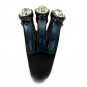 TK2214 - IP Black(Ion Plating) Stainless Steel Ring with Top Grade Crystal in Black Diamond