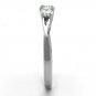 TK2260 - High polished (no plating) Stainless Steel Ring with AAA Grade CZ in Clear