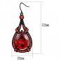 TK2531 - IP Black(Ion Plating) Stainless Steel Earrings with AAA Grade CZ in Orange Default Title