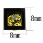 TK2540 - IP Black(Ion Plating) Stainless Steel Earrings with AAA Grade CZ in Topaz Default Title
