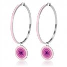 TK271 - High polished (no plating) Stainless Steel Earrings with No Stone Default Title