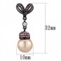 TK2710 - IP Light Black (IP Gun) Stainless Steel Earrings with Synthetic Pearl in Rose Default Title