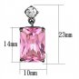 TK2892 - IP Light Black (IP Gun) Stainless Steel Earrings with AAA Grade CZ in Rose Default Title