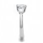 TK3138 - High polished (no plating) Stainless Steel Ring with AAA Grade CZ in Clear