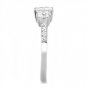TK3246 - High polished (no plating) Stainless Steel Ring with AAA Grade CZ in Clear