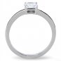 TK3250 - High polished (no plating) Stainless Steel Ring with AAA Grade CZ in Clear