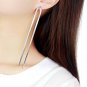 TK3530 - High polished (no plating) Stainless Steel Earrings with No Stone Default Title