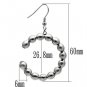 TK429 - High polished (no plating) Stainless Steel Earrings with No Stone Default Title