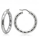 TK431 - High polished (no plating) Stainless Steel Earrings with No Stone Default Title
