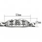 TK574 - High polished (no plating) Stainless Steel Bracelet with AAA Grade CZ in Clear
