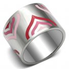 TK678 - High polished (no plating) Stainless Steel Ring with Epoxy in Multi Color