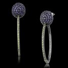 TS509 - Ruthenium 925 Sterling Silver Earrings with AAA Grade CZ in Multi Color Default Title