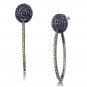 TS509 - Ruthenium 925 Sterling Silver Earrings with AAA Grade CZ in Multi Color Default Title