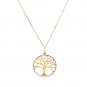 Two Layer Tree Pendant in 14k Two Tone Gold