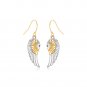 Two-Tone Wing Drop Earrings in 10K Gold D110156