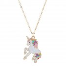 Unicorn Necklace Rainbow Unicorn Necklace Pendant Jewelry Gifts for Girls White