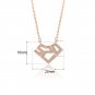 Valentine's Day CZ 520 Letters 925 Sterling Silver Necklace Silver