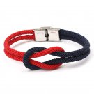 Vintage Anchor Handmade Diy Woven Bracelet Red Blue