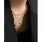 Vintage Asymmetry Chain Love Heart 925 Sterling Silver Necklace Vintage