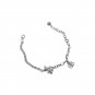 Vintage Asymmetry Paperclip Curb Chain B Bear 925 Sterling Silver Bracelet Vintage